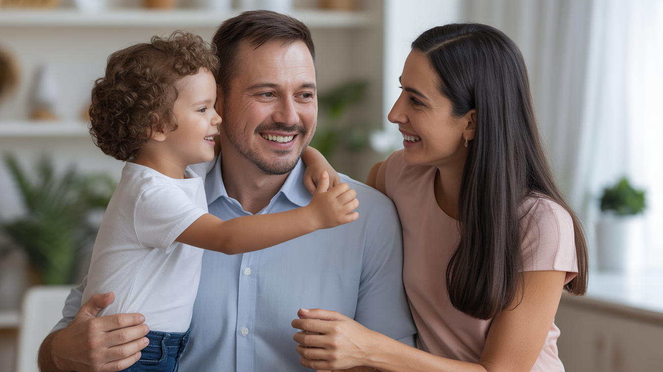 Father and daughter having deep, meaningful conversation
