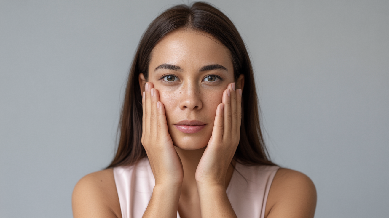Woman demonstrating common symptoms of a ministroke