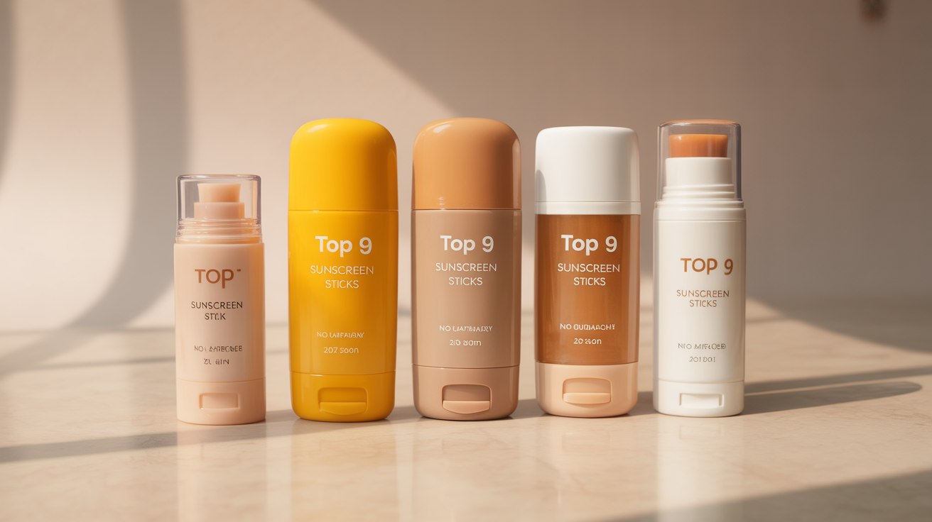Variety of top-rated sunscreen sticks suitable for all skin types