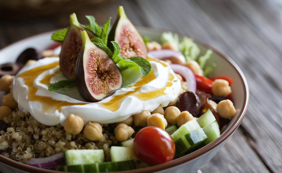 Mediterranean-Style Protein Bowl Artisanal Greek Yogurt with 24g Protein Organic Honey 