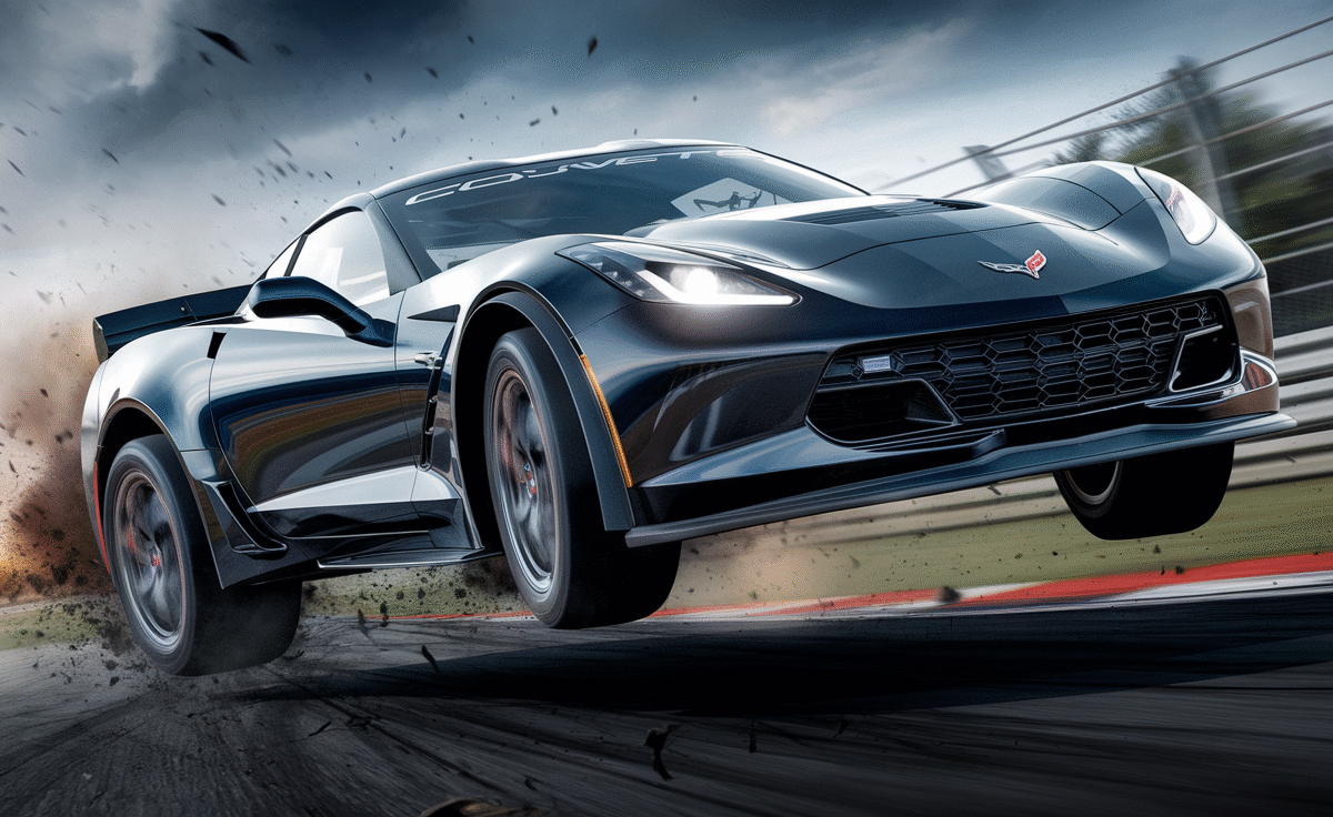 NASCAR-Spec Corvette Defies Physics 1000hp Drifting Crash Sends Car Airborne at 120mph